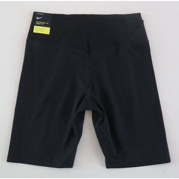 Nike DA0837 010 Women's M Black High Waist One Luxe Tight Fit Shorts $65 - Picture 2 of 6